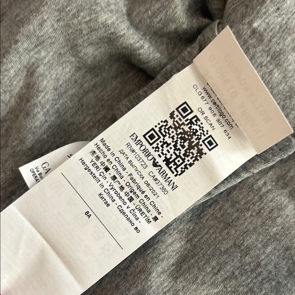 Authentic Emporio Armani Kids Metallic Silver Raincoat kids size 8 - Picture 4 of 6